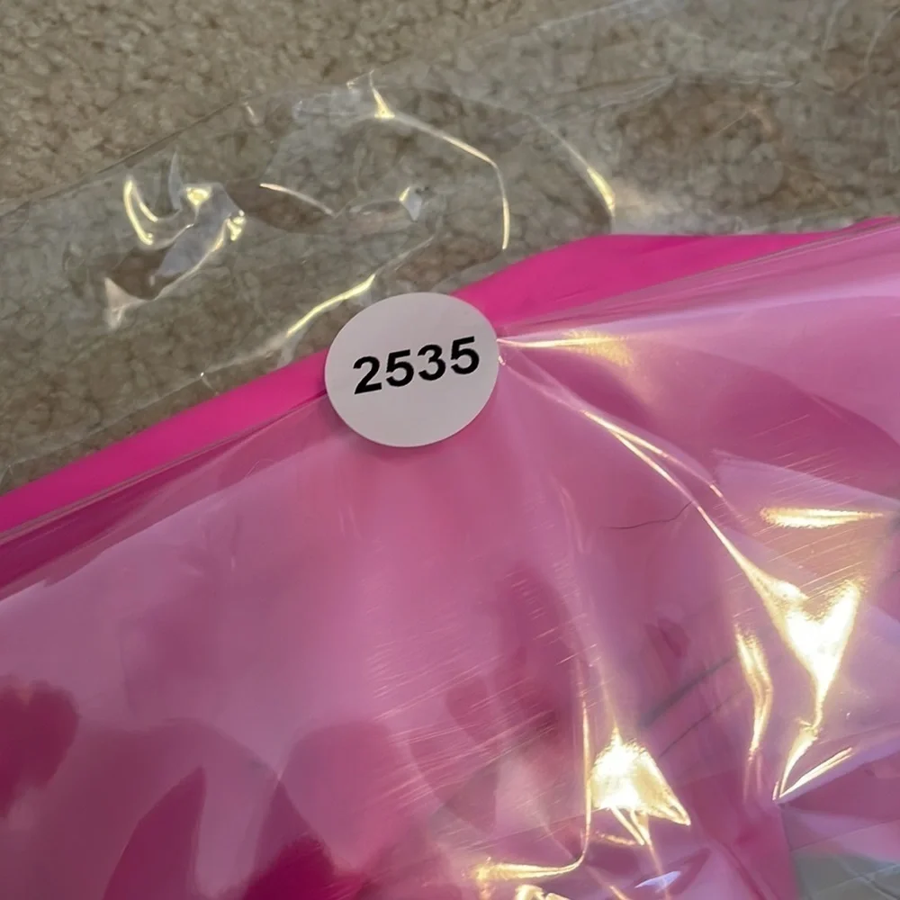 NWOT Frankie’s Bikinis high waisted fuchsia pink bottoms 12535